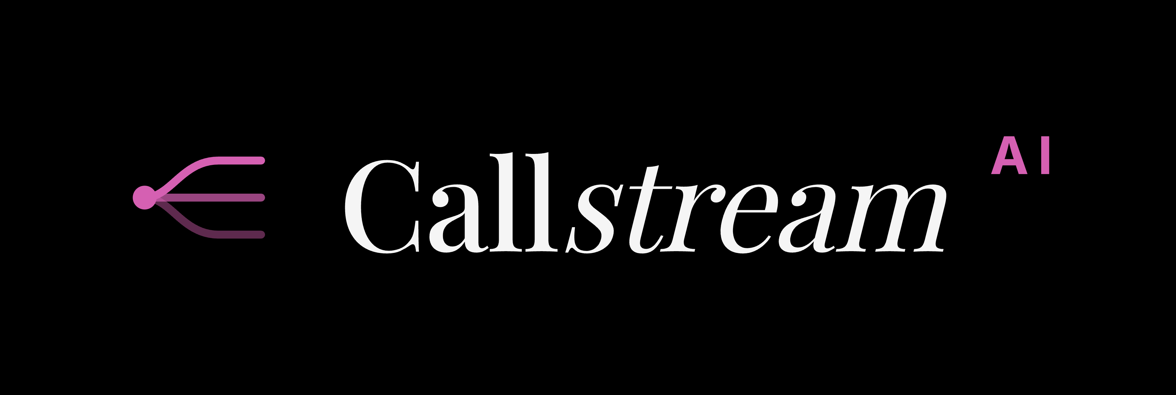 Callstream AI — primary on black